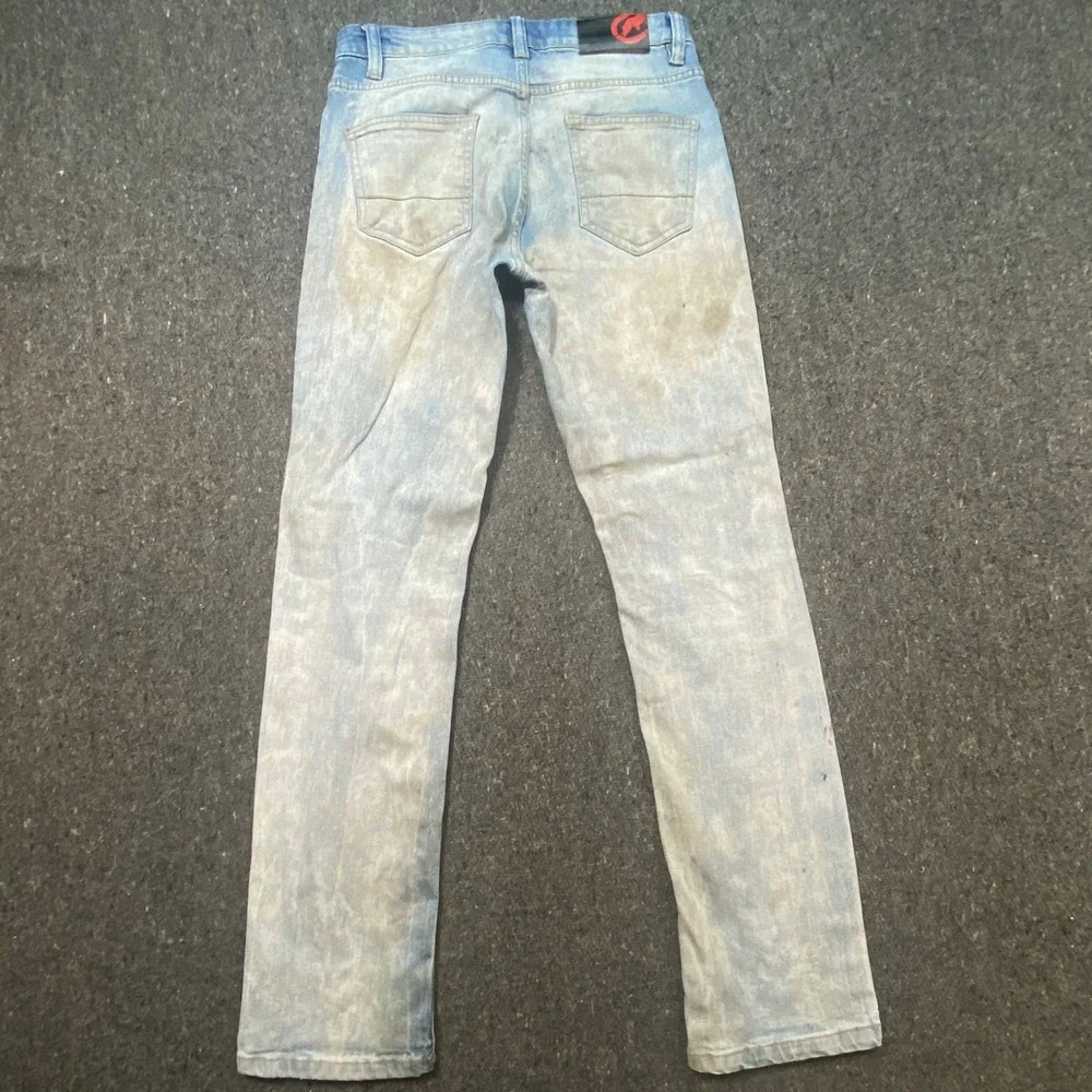 Ecko Unltd Jeans 29‎ Mens Light Wash Athletic Distressed Faded Streetwear Denim